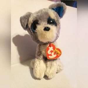 TY WHISKERS SCHNAUZER BEANIE BOOS NEW MINT TAG, 6"